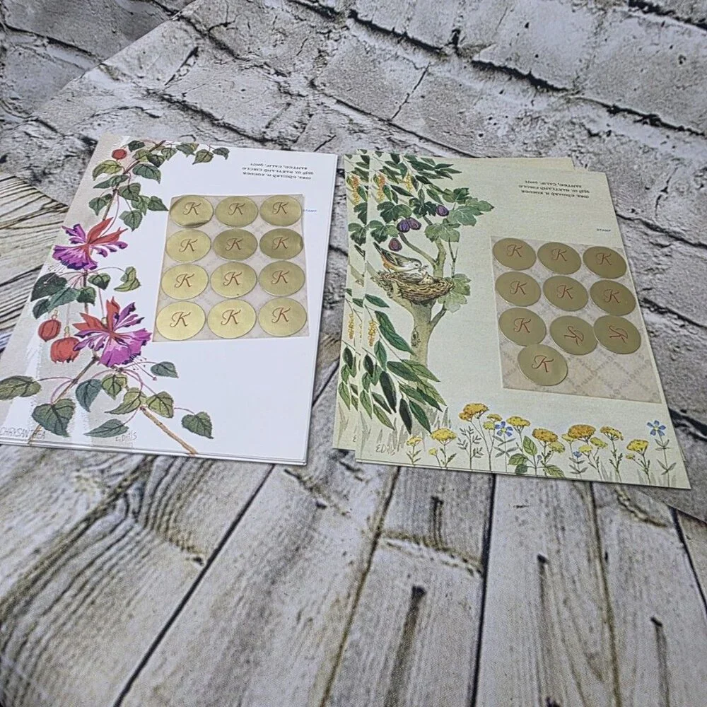 Vintage Current Just a Notes Trio fold Postalettes 2 Designs Folder Lot of 20